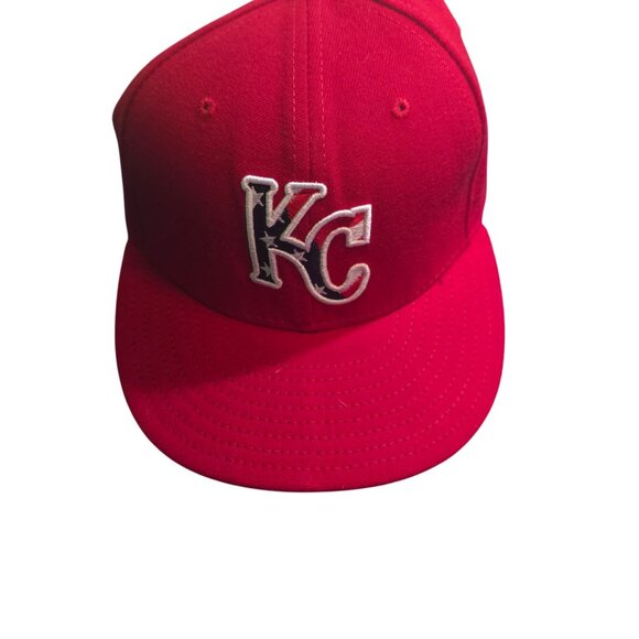 Kansas City Official On-Field Ball Hat Cap MLB New Era 59/50 fitted size 7 1/4 - Picture 1 of 9